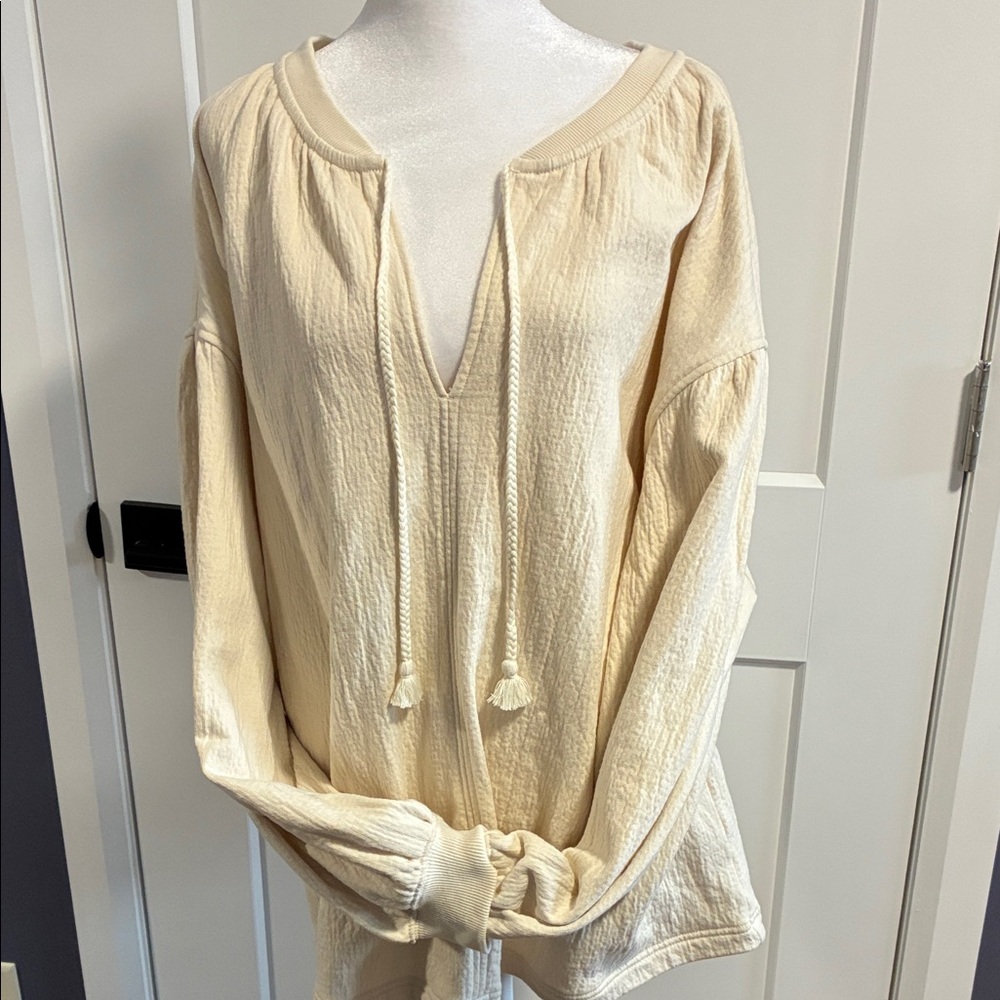 Aerie Cream Easy Street Sweatshirt -size L